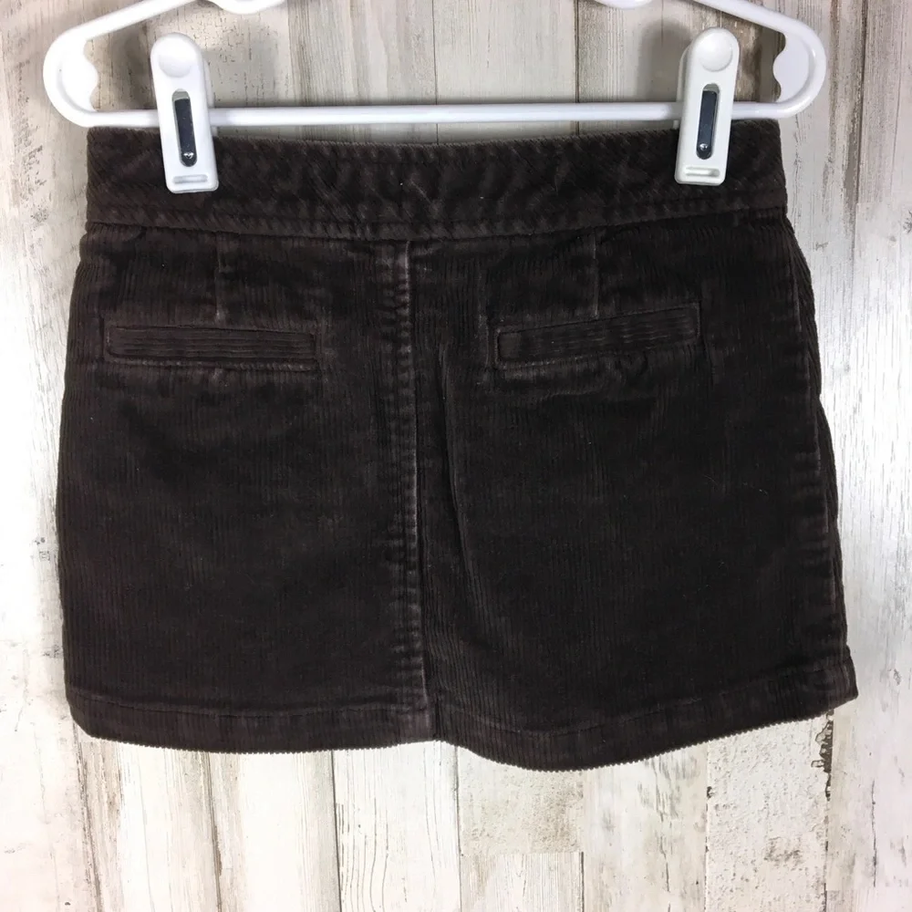 Gap Brown Corduroy Skirt Cords Stretch Girls 4